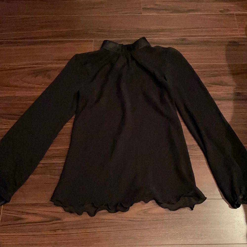 Black See-Through Blouse
